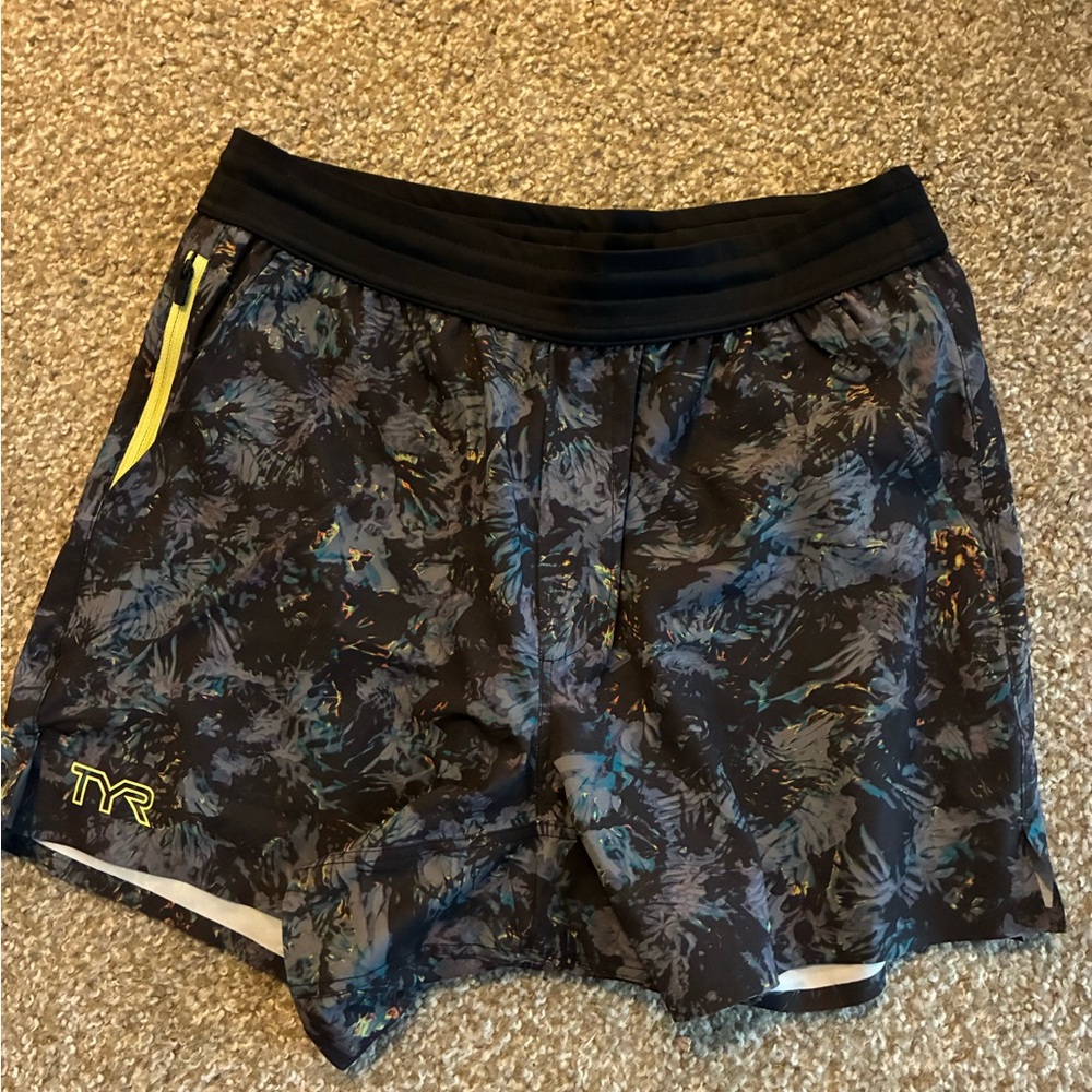 TYR Black and Gray Swim Shorts